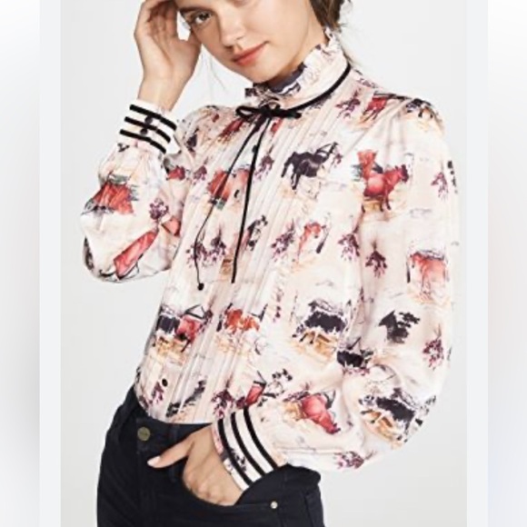 Rachel Antonoff Louise Puff Long Sleeve Shirt Sz XS - Picture 9 of 10